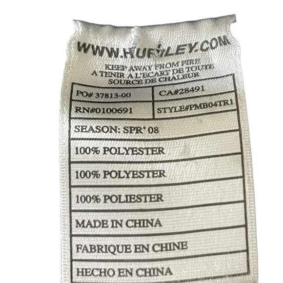 Hurley size 34 Recycled Polyester men’s Board Shorts with pocket and palm trees - Picture 7 of 8